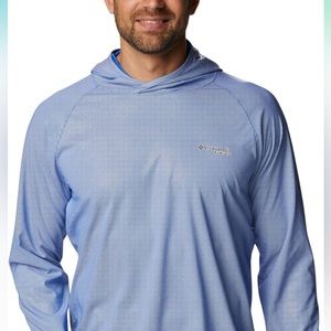 Mens Columbia Terminal Deflector Ice Hoodie. With Omni-Shade Sun Deflector.